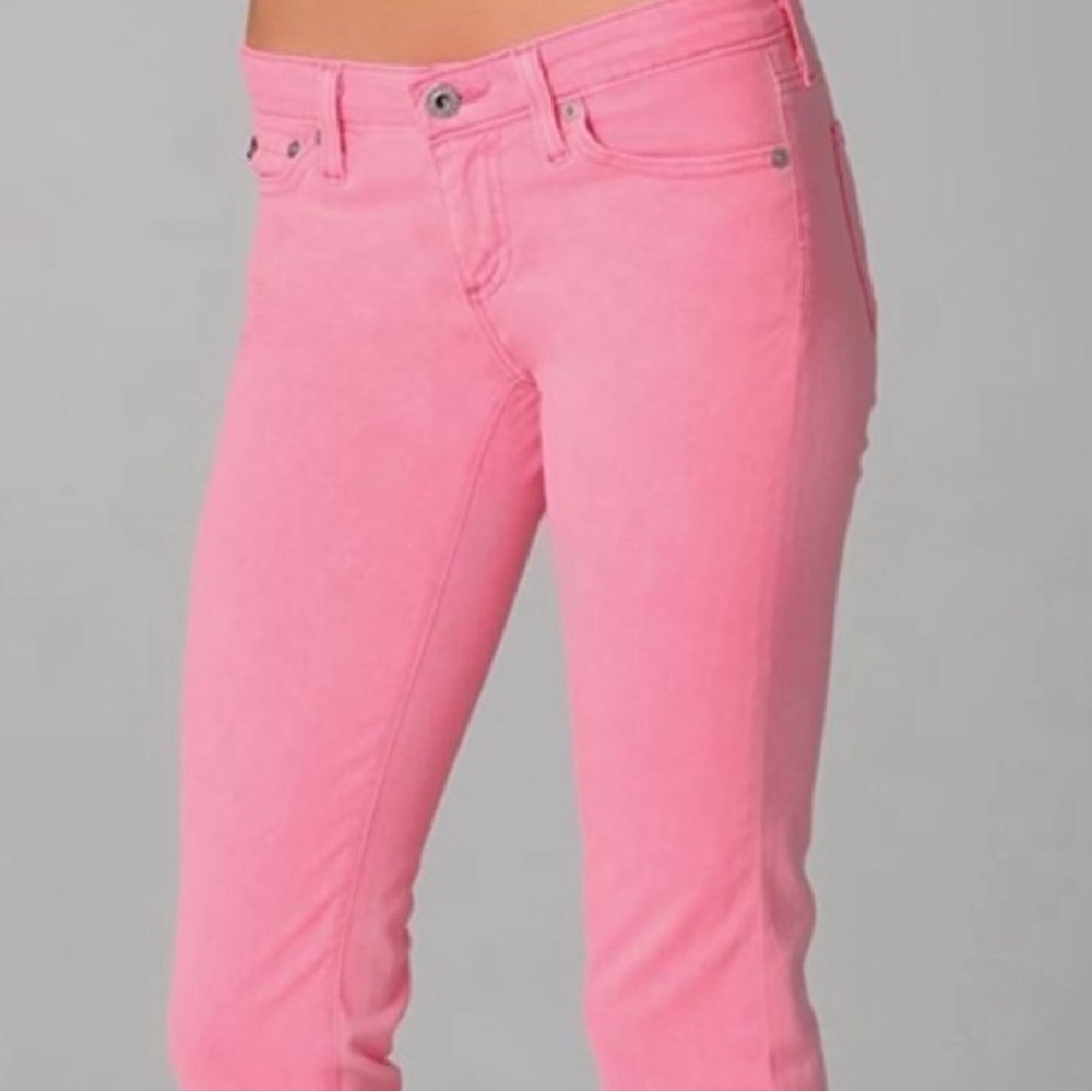 AG The Stilt Cigarette Crop Leg Jeans Pink Size 26